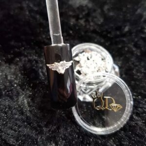 #38 Silver Zircon Charm Decor