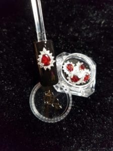 #40 Silver Zircon Charm Decor