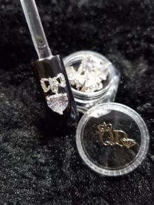 #47 Silver Zircon Charm Decor