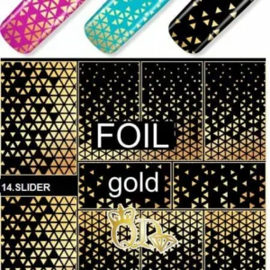 #14 QD Foil Nail Water Sliders