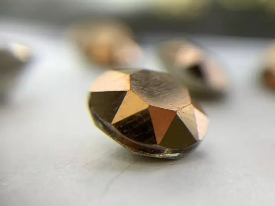 006 8mm Galinka Crystal 6pc Round Rose Gold
