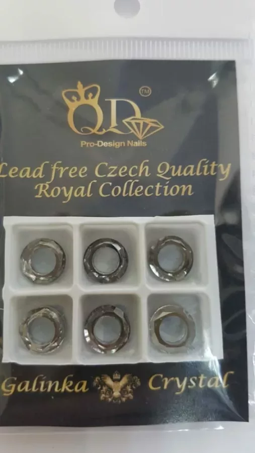 4 8mm Galinka Crystal Ring 6pc Silver Swan