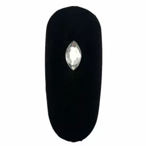 #3 Russian Zirconia Flatback Crystal 10pcs - 6 x 3mm Clear Oval Shape - Image 2