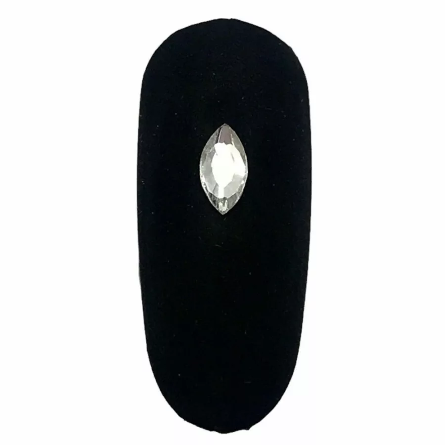 #3 Russian Zirconia Flatback Crystal 10pcs - 6 x 3mm Clear Oval Shape - Image 2