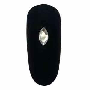 #3 Russian Zirconia Flatback Crystal 10pcs - 6 x 3mm Clear Oval Shape