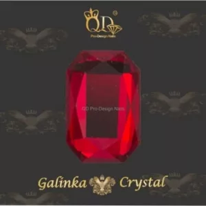 #06 6x8mm Flatback-Galinka-Crystal 6pc-Octagon-Red-Ruby