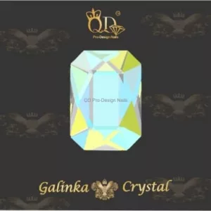 #07 6x8mm Flatback-Galinka-Crystal 6pc-Octagon-Peridot