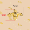 Large gold bee charms