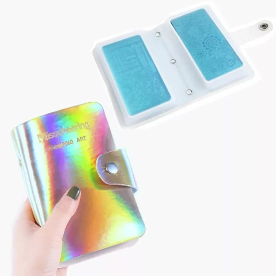 Stamping Plate Holo/Silver Storage Book 20 pocket
