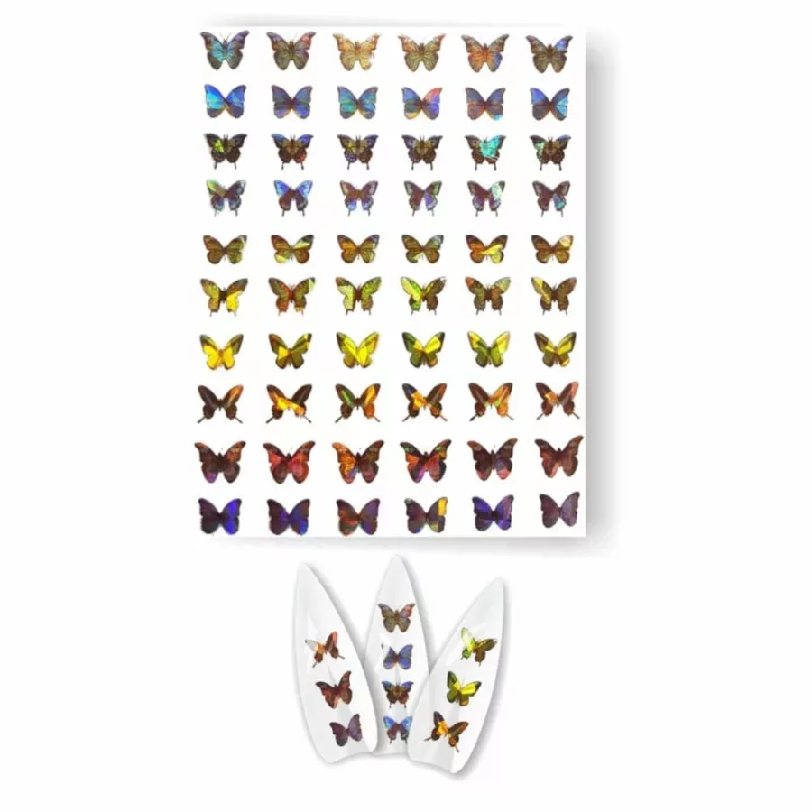 Butterfly Holographic Nail Sticker#1