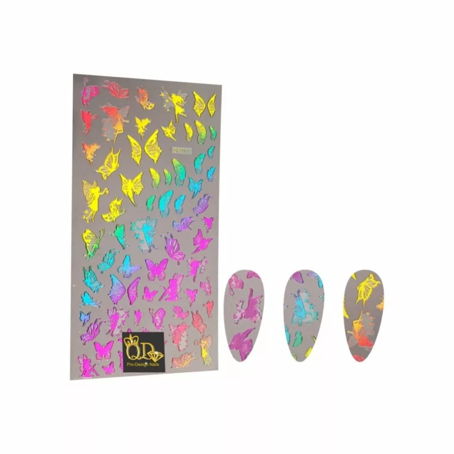 2014Multi_Colour QD/B series Nails Sticker