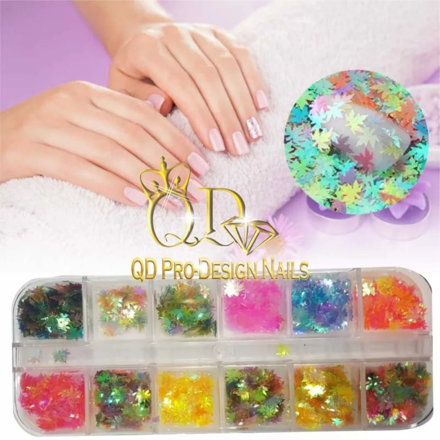 Maple_Leaf #1holo confetti/sequins set/12