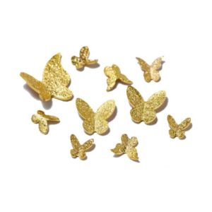 Metallic Butterfly Charms Gold