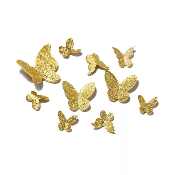 Metallic Butterfly Charms Gold