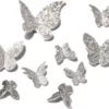 Metallic Butterfly Charms Silver
