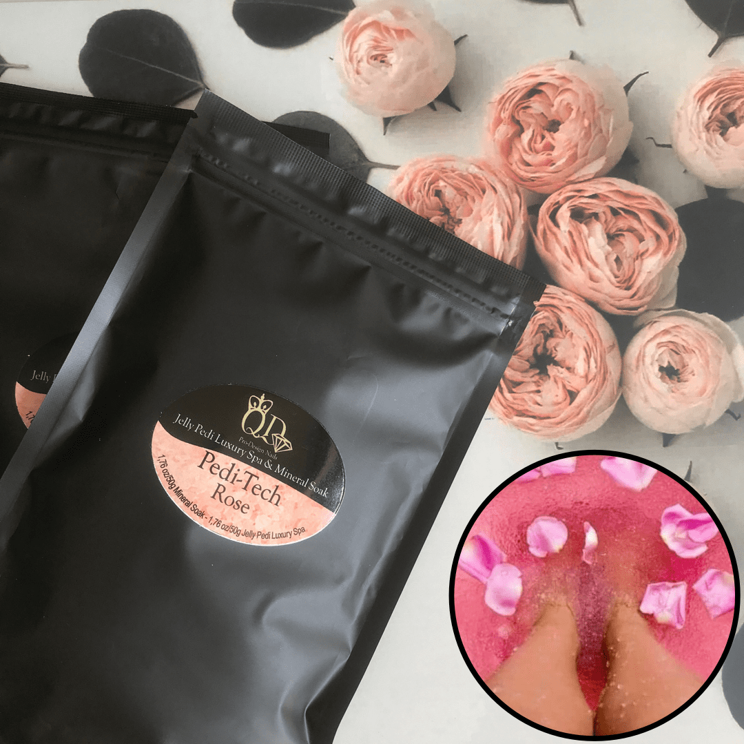 Pedi-Tech Jelly Foot Spa and Mineral Soak - Rose
