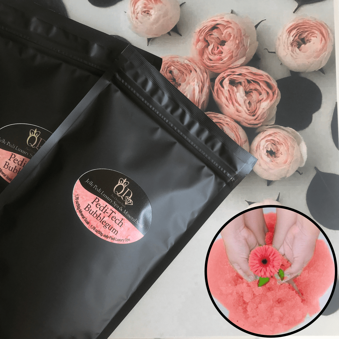 Pedi-Tech Jelly Foot Spa and Mineral Soak - Bubblegum