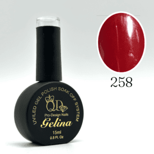 Gelina UV LED Gel Polish. Valentine Red Series #258