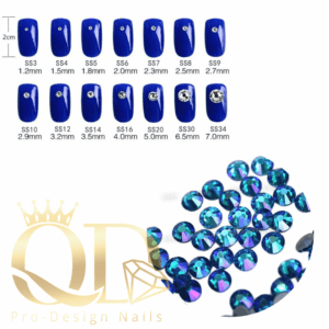 Rainbow Crystal Rhinestones Silver Flatback 1000pcs - AB Sapphire