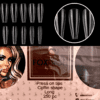 Clear Long Coffin Full Cover Tips 250pcs