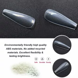 Clear Long Ballerina Full Cover Tips 100pcs - Image 2