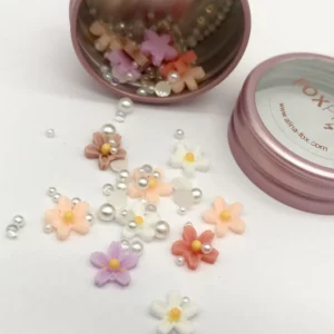 3D plastic flower-mix colors
