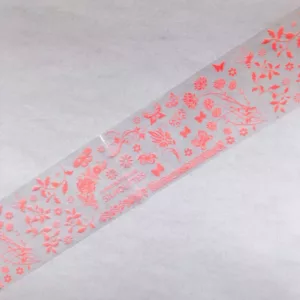 Transfer foil-neon orange butterflies fbb101