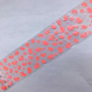 Transfer foil-neon orange butterflies fbb102