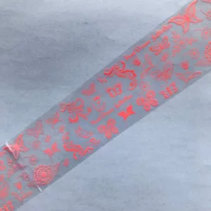 Transfer foil-neon orange butterflies fbb107