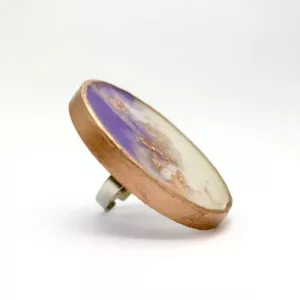 Ring palette for nail art (rose gold purple marble) - Image 2