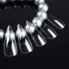 Clear Long Almond Full Cover Soft Gel Tips 480pcs - Refill Pack