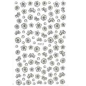 Flower nail stickers F012