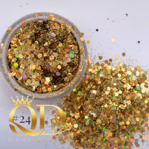 Probling Glitter #24 - Goldilocks - Gold Holographic Mixed Sizes Flakes