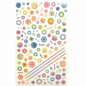 Clock Parts nail stickers F332