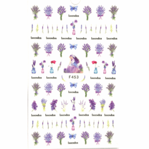 Lavender nail stickers F453
