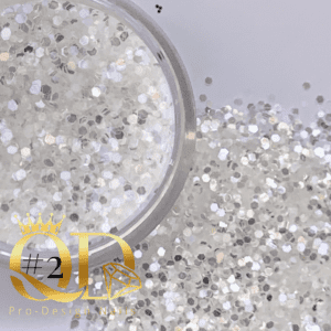 Probling Glitter #2 - Snowflake - White Medium Flakes
