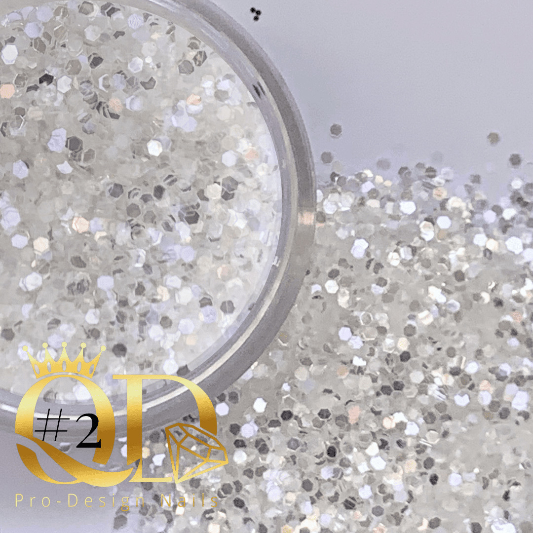 Probling Glitter #2 - Snowflake - White Medium Flakes