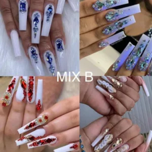 Flat Back Various Shape Crystals - MIX B