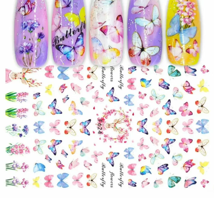 Nail stickers Butterfly F624