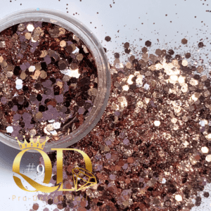 Probling Glitter #9 - Golden Rose - Rose Gold Holographic Mixed Sizes Flakes