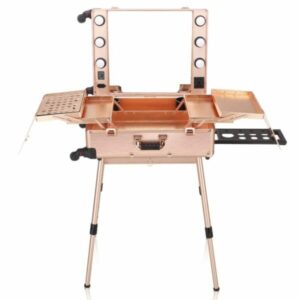 Mobile Makeup Station with LED Mirror - Image 2