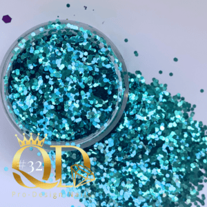 Probling Glitter #32- Green Island - Azure Medium Flakes