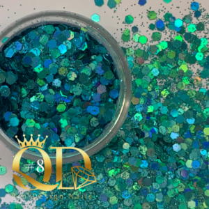 Probling Glitter #8 - Royal Prince - Green Holographic Mixed Sizes Flakes