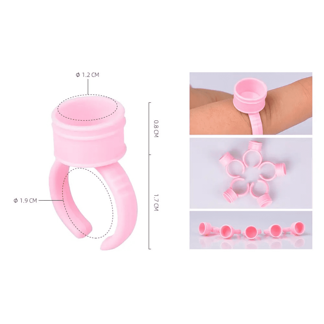 Pink Disposable Tattoo Pigment Rings