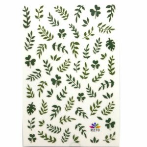 Green leaves nail stickers R270