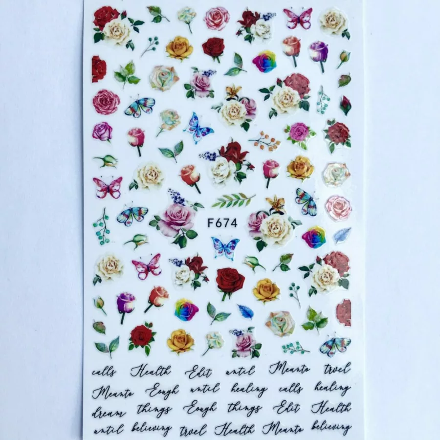 Nail stickers - Flowers F674