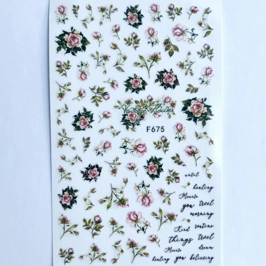 Nail stickers - Flowers F675