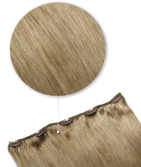 16 Inch Clip in dark blonde hair extensions - Image 3