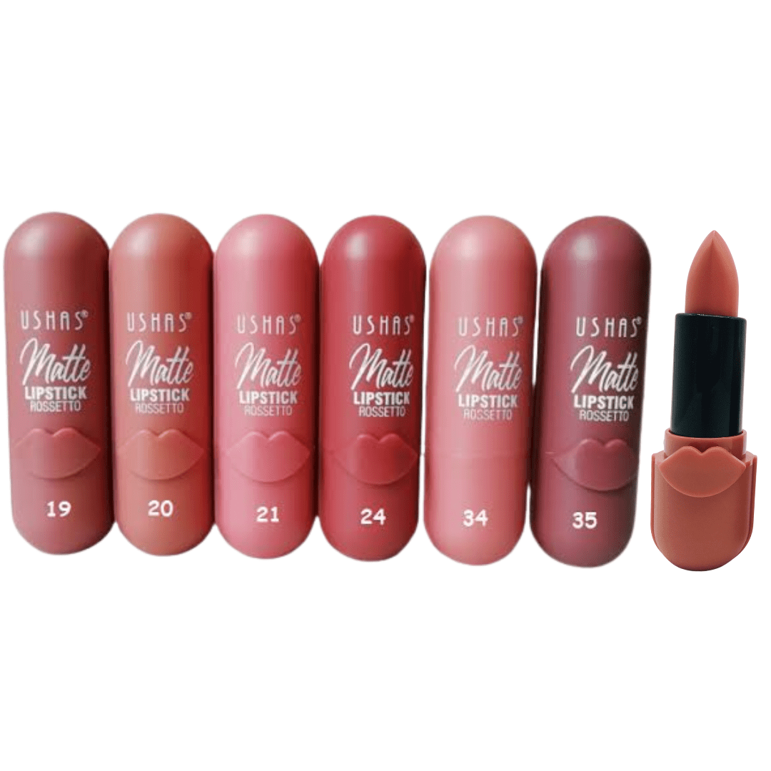 USHAS 3D Matte Lipstick - Rose Shades - Image 2