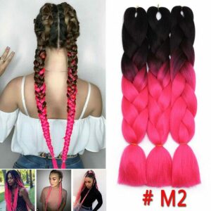 Ombre color jumbo braids M2